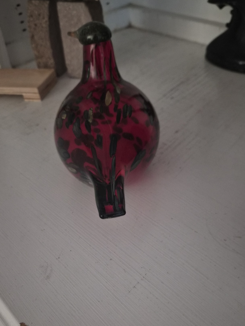Vintage Oiva Toikka for Iittala Nuutajärvi Ruby Cranberry Glass Figurine Signed - Picture 5 of 9